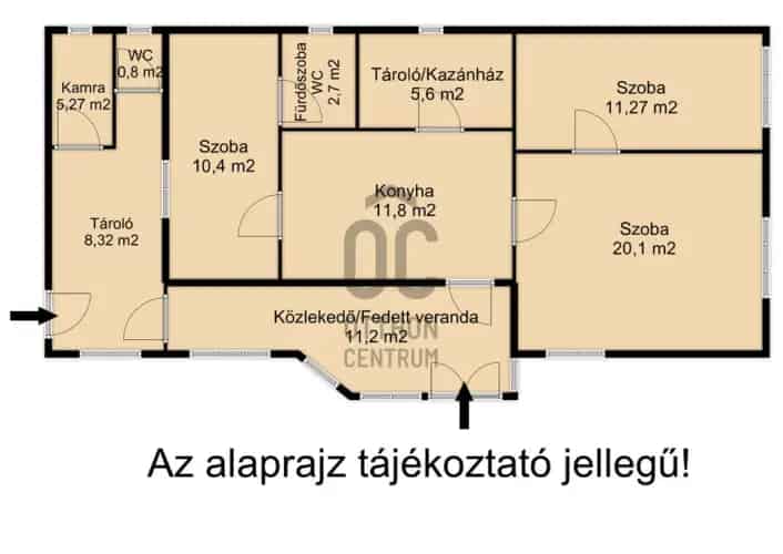 Családi ház eladó Baracson 87m2 2373m2 telken