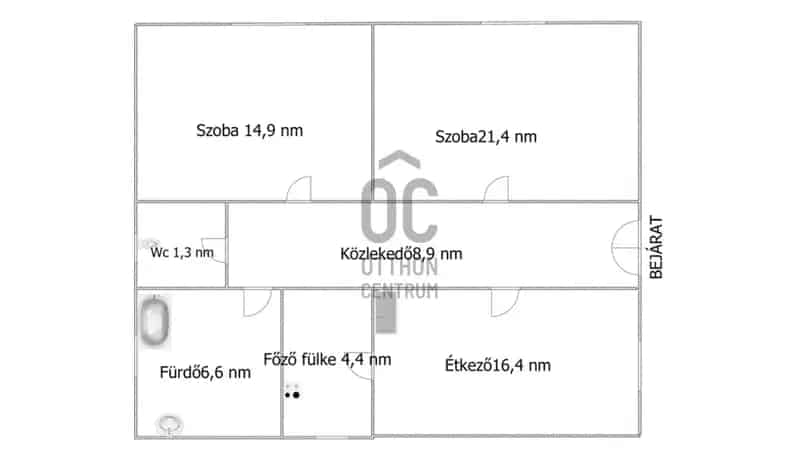 Eladó családi ház Mándokon 73 nm 2 szoba