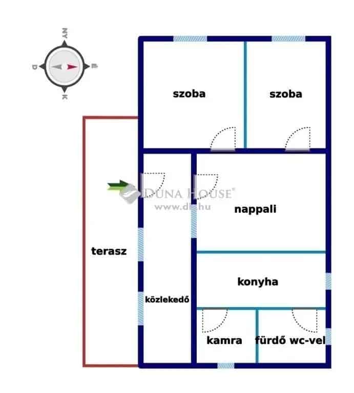 Családi ház eladó Merenyén zöld környezetben horgásztó mellett