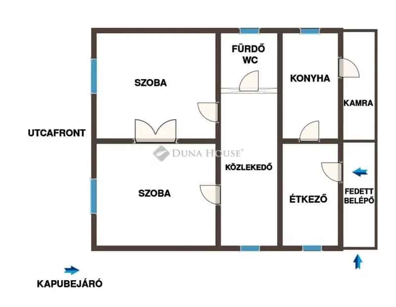 Szigetelt Kádár-kocka ház eladó 2184 m2-es telken