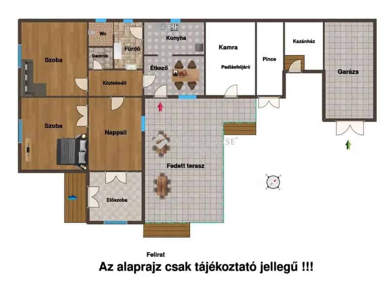 Tápiószecsői családi ház nagy telekkel és fedett terasszal