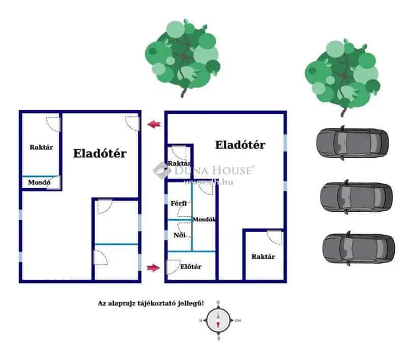 Enying központjában eladó 300 nm-es üzlethelyiség 5723 nm-es telekkel