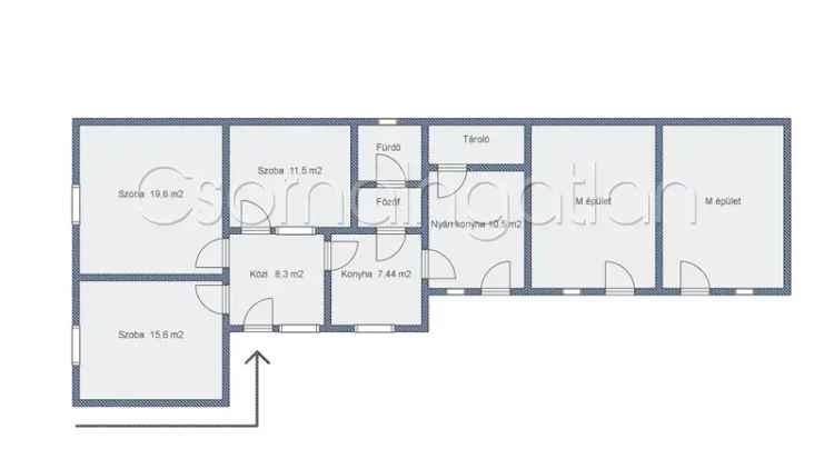 70 m2-es családi ház Szilben 1662 m2-es telken