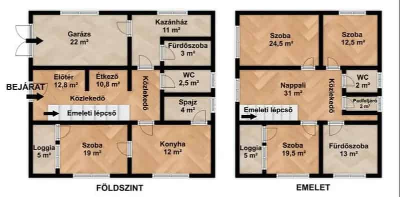 Szikszó központi 230 m2-es családi ház eladó 2 nappalival és 4 szobával