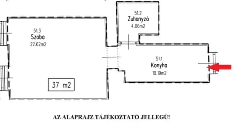 Duna Plaza kozeli 37m2-es 1 szobas galerias lakás elado