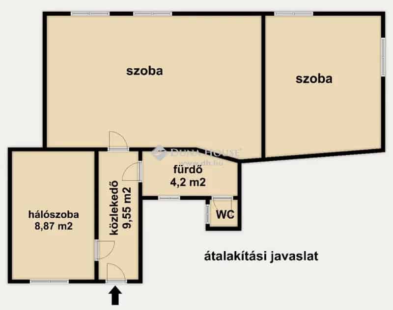 89 m2-es felújítandó lakás Budapest belvárosában eladó