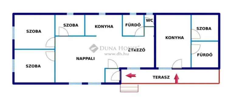 150m2 5 szobás családi ház Hidason