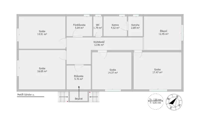 Arnóton 120 m2-es 4 szobás felújított családi ház eladó