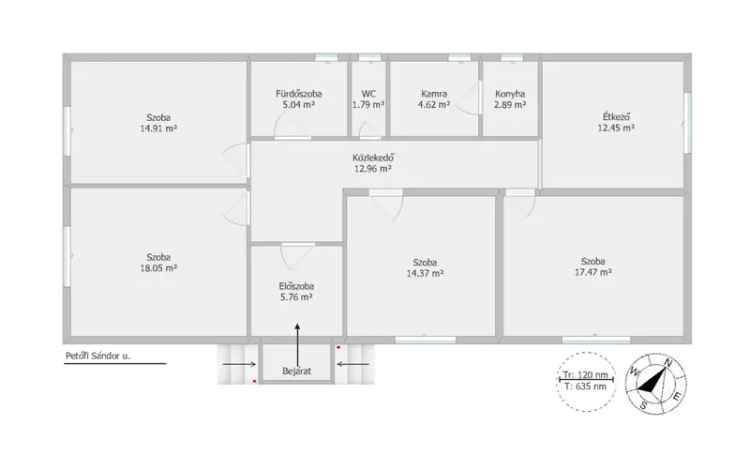 Arnóton 120 m2-es 4 szobás felújított családi ház eladó