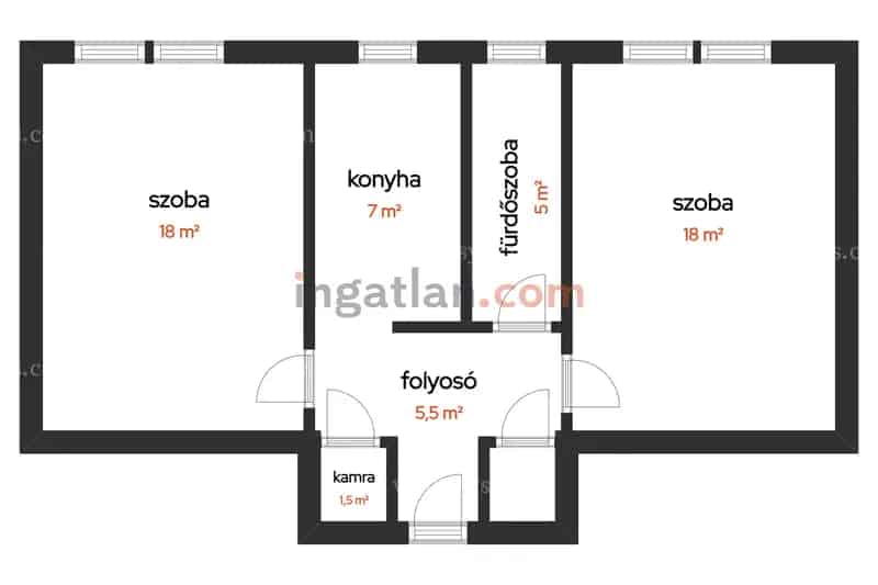 Salgótarján Zagyvapálfalva 55m2 2 szobás felújított lakás eladó