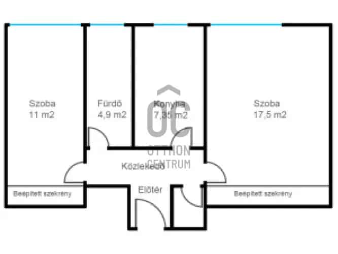 Budapest XXI Kerulet 50 nm-es 2 szobas klima gepesitett konyha