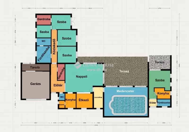 Biatorbágyon Luxus 9 Szobás Családi Ház Eladó Medencével