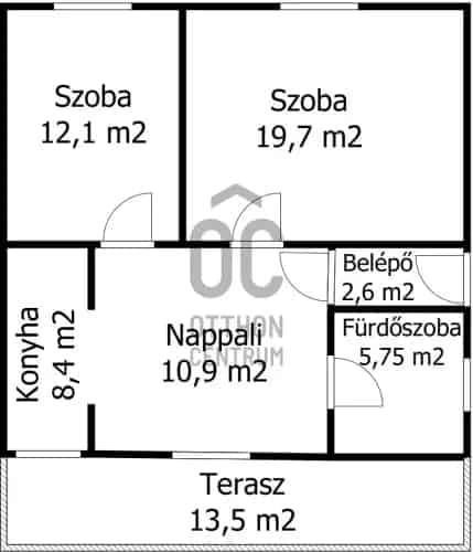 Hangácsi eladó családi ház 2 szoba kerttel