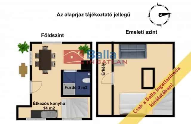 Nagymaros Üdülő Eladó 35nm 2 szoba 795nm telek