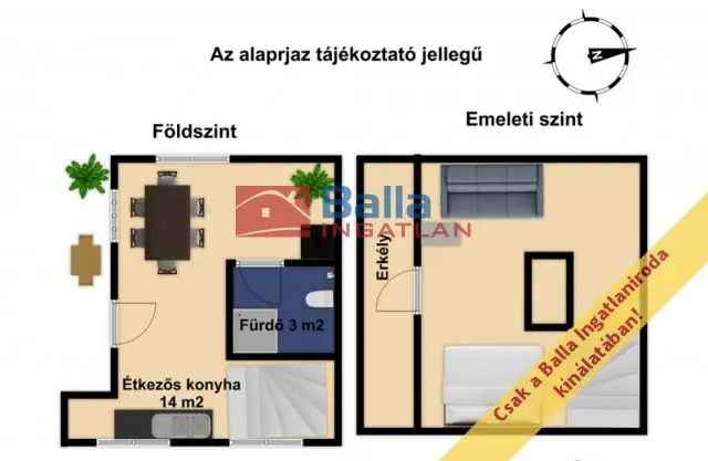 Nagymaros Üdülő Eladó 35nm 2 szoba 795nm telek
