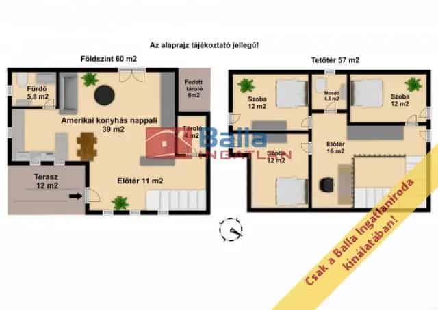 Őrbottyán családi ház eladó 120m2 4 szoba napkollektor