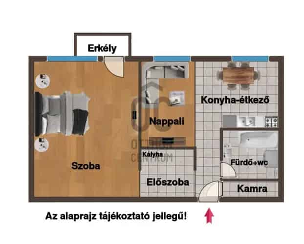 Nyergesújfalui eladó lakás 44 nm erkéllyel