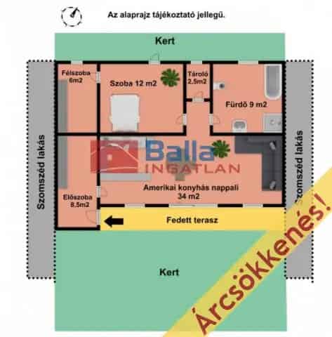 Veresegyház 72 nm-es kertkapcsolatú társasházi lakás eladó