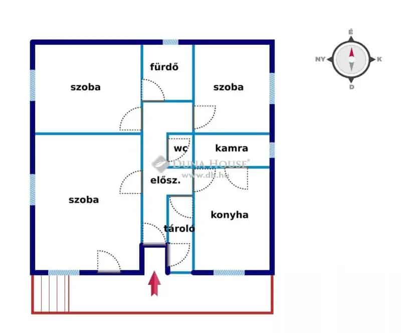 Nagyréde Csendes utcában eladó 3 szobás tégla ház