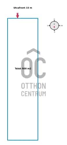 Domonyi építési telek eladó 900 m2 LF-2 övezet
