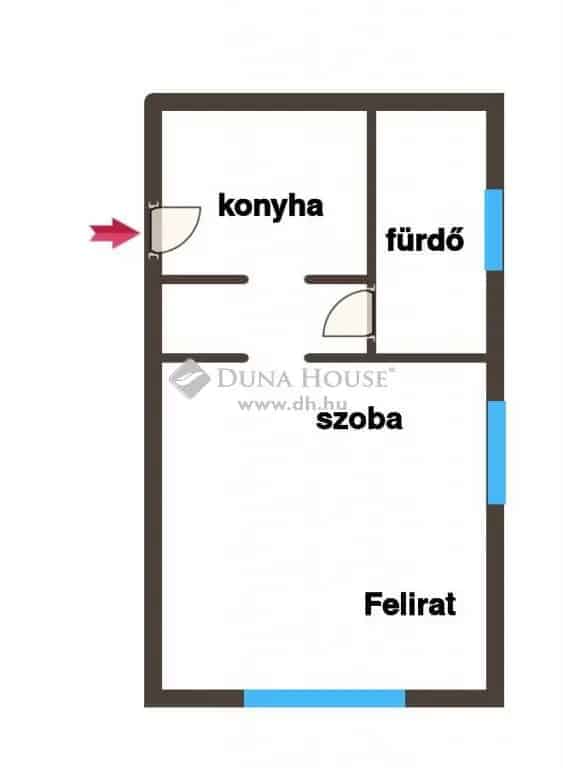 Kecskemét belváros 27 nm-es 1 szobás felújított lakás