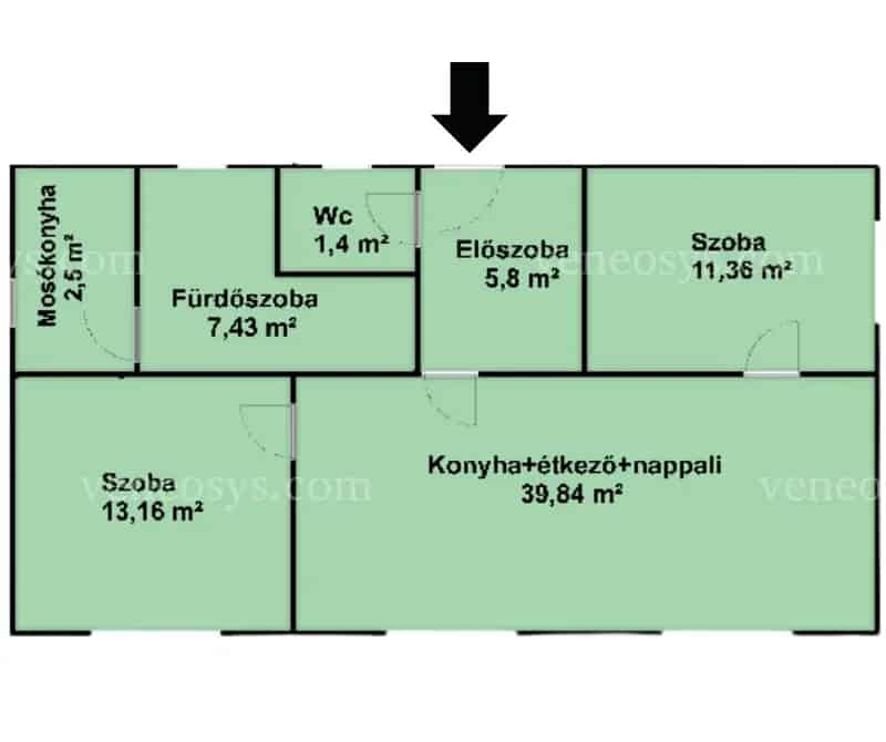 Sajószentpéter 2 szobás családi ház eladó