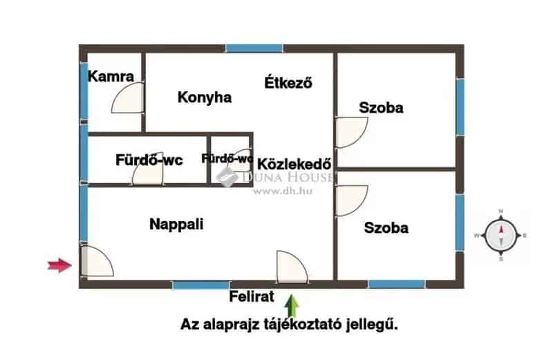 Hernád családi ház eladó 77 nm 3 szoba padlófűtés