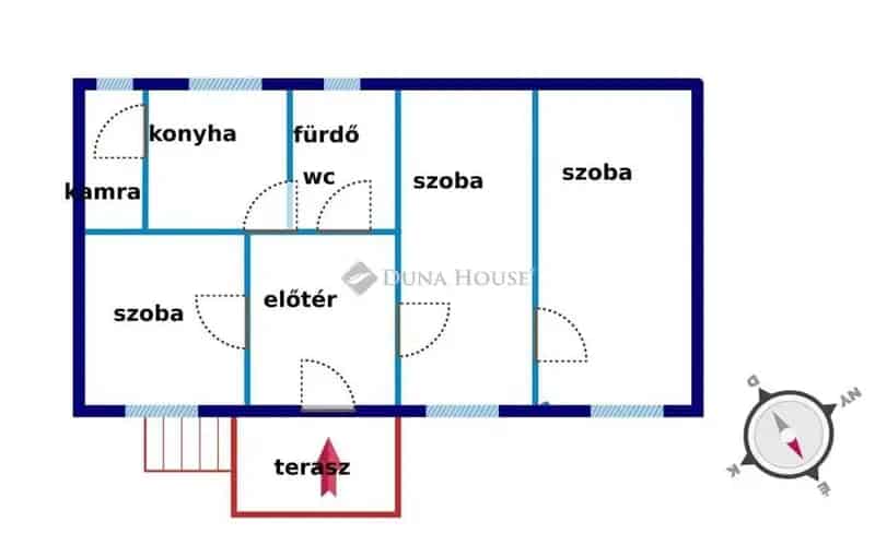 65 nm-es 3 szobás ikerház Pécs-Komló úton eladó
