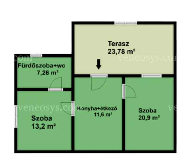 Családi ház eladó Mezőkeresztesen felújítva 878nm telekkel