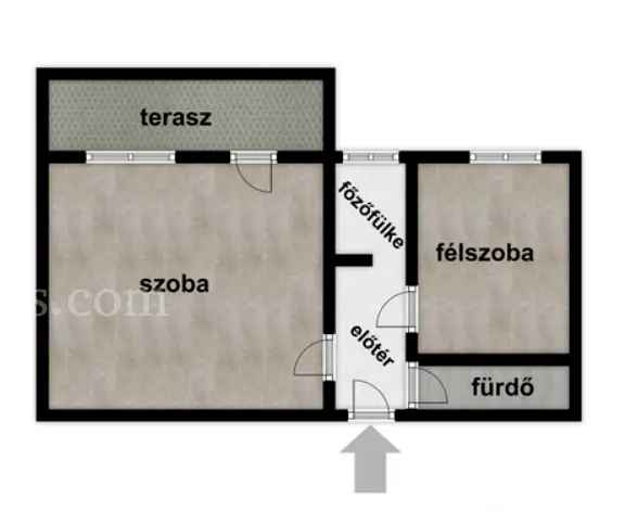 Sajószentpéter - Kossuth Lajos utcában, frekventált helyen 1,5 szobás, 41 m², 2.emeleti felújítandó lakás ELADÓ!