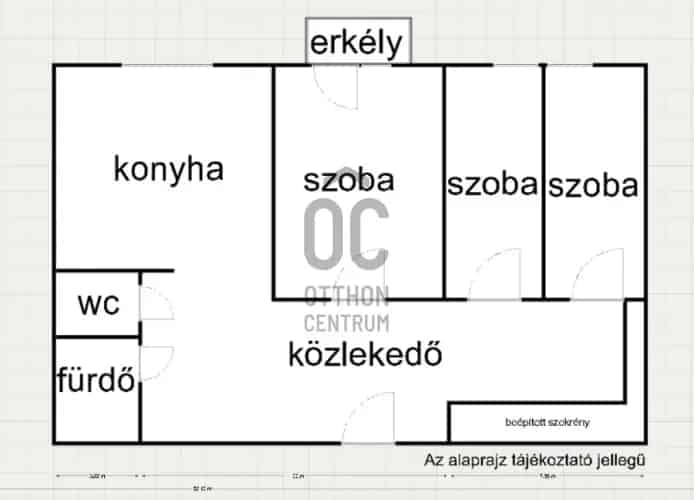 Debrecen Tócóvölgy 57m2-es 1 2 félszobás lakás eladó
