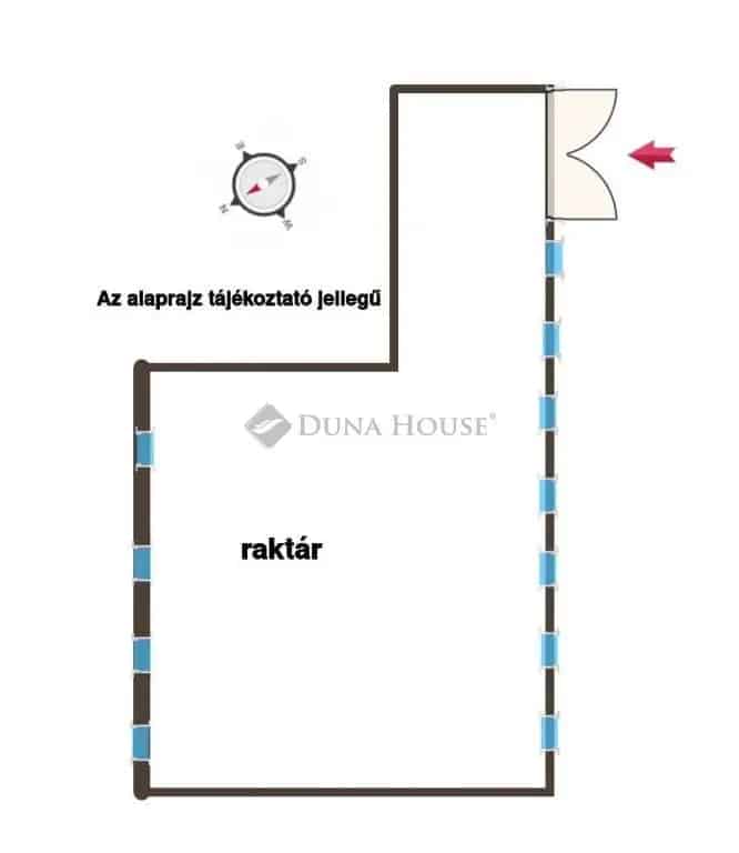 Kistarcsa raktár eladó 210m2 földszint
