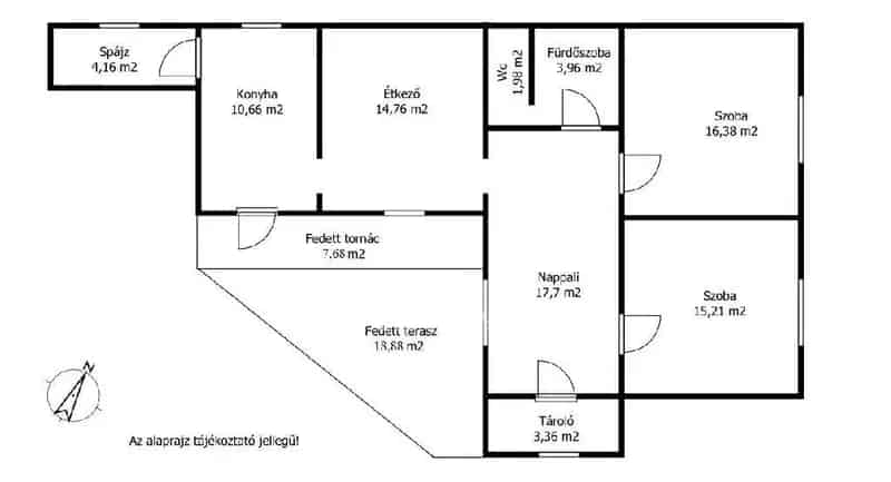 101 m2-es kertes családi ház Bábonymegyeren 4003 m2 telekkel