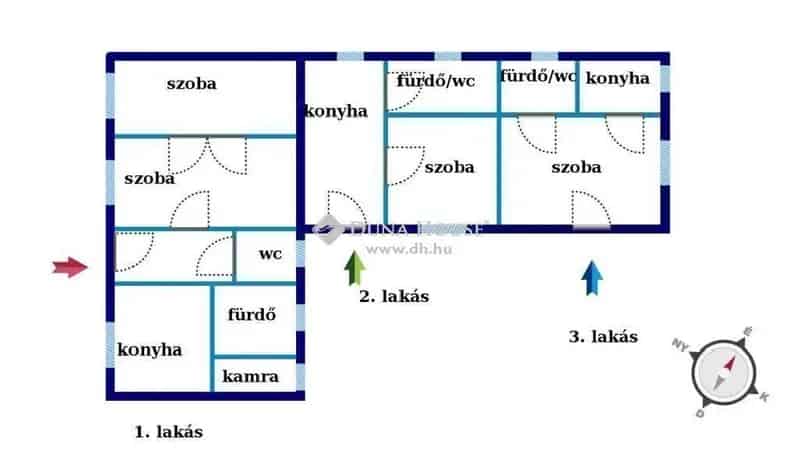 Árpádföld 3 Lakásos Családi Ház Eladó