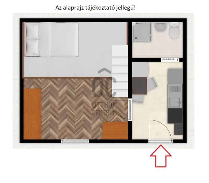 Zugló 29 nm-es 1 szobás állógalériás lakás eladó