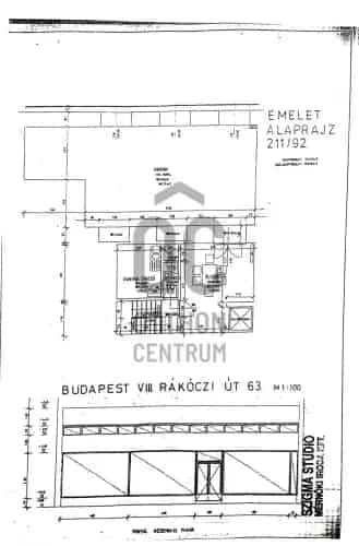 Budapest VIII kerületi üzlethelyiség kiadó 94m2 Rákóczi út