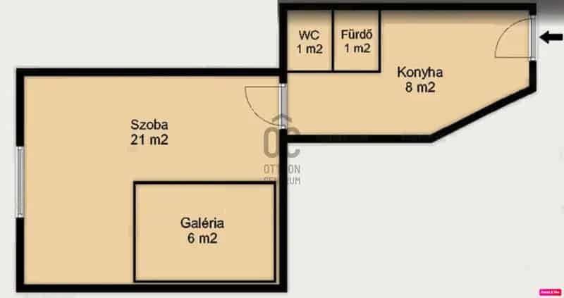 8 Kerulet 31 nm-es 1 szoba Galeriass Felujitando Lakas