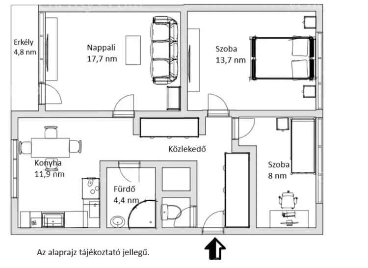 Zalaegerszeg Belváros 66nm 3szobás Lifttel Parkolással