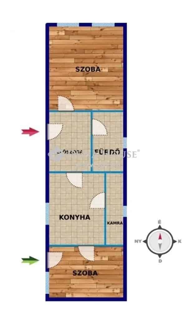 61m2-es Parasztház Eladó Tanakajdon Gyümölcsös Kerttel