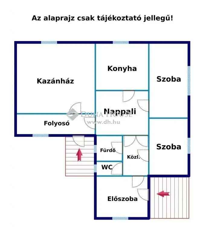 Ócsa központjához közeli 2 szobás téglaház eladó