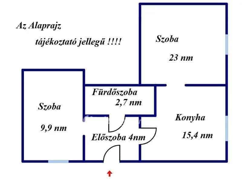Karcagi 55 nm-es vályogház eladó - 1 szoba, 1 félszoba, tároló