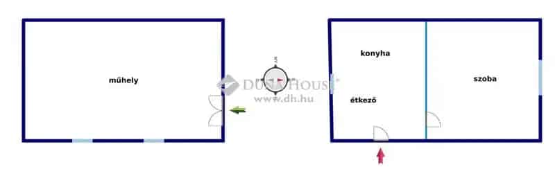 Diószegi úthoz közeli 807 nm-es telek eladó építményekkel
