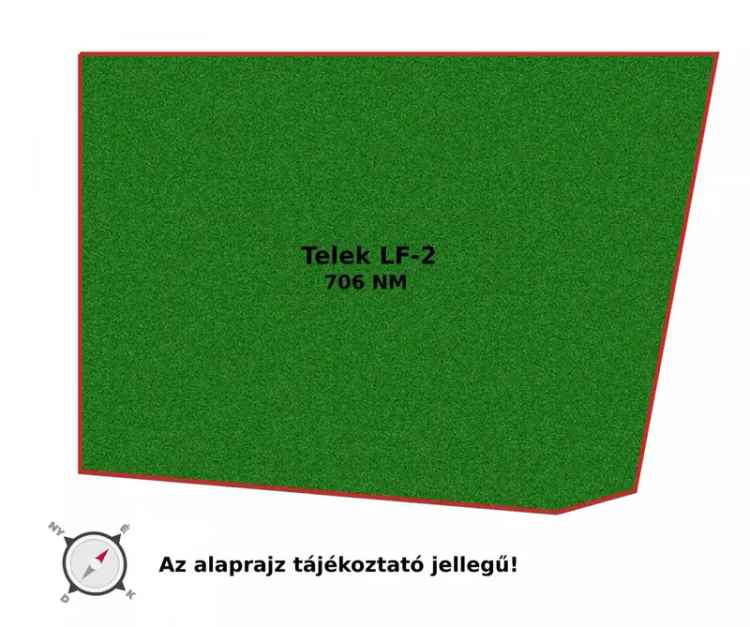Csopaki építési telek eladó - 706 nm összközműves saroktelek