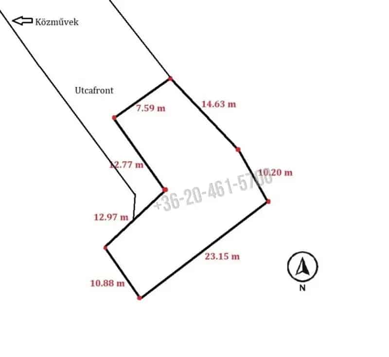 418 nm-es építési telek Győr-Bácsán