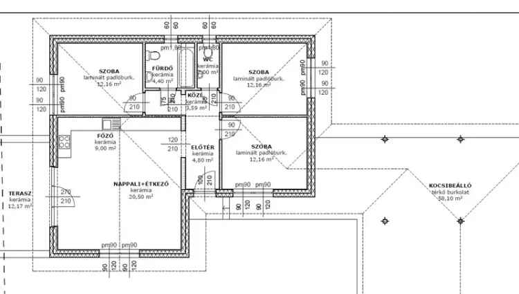 92 m2-es családi ház eladó Pusztaszabolcson