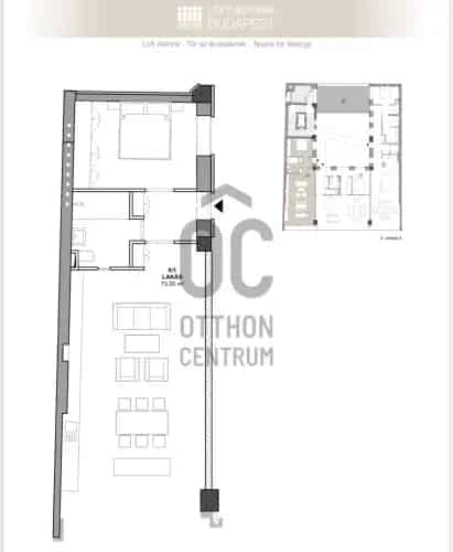 Budapest V kerulet elado Loft Astoria 83 nm 2 szobas