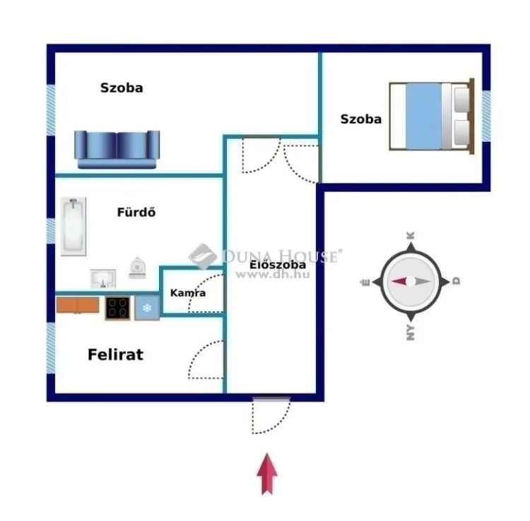 Pécs Uránváros 2 szobás lakás eladó felújítandó