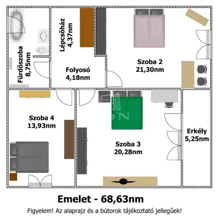 Eladó kertes családi ház Polgáron 4 szobával és dupla telekkel