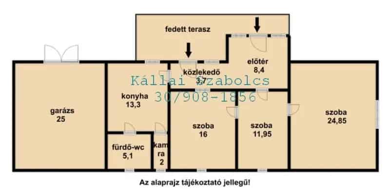 85 nm-es 3 szobás családi ház Tiszabercelen