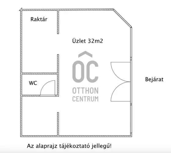 Siófoki üzlethelyiség kiadó 32 nm